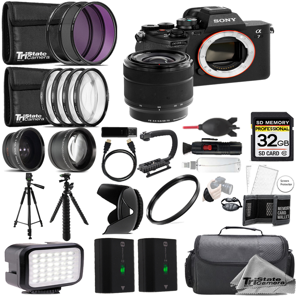 a7 IV Mirrorless Camera w/ 28-70mm Lens +32GB +Ext Bat+ 9 PC Filter- Kit *FREE SHIPPING*