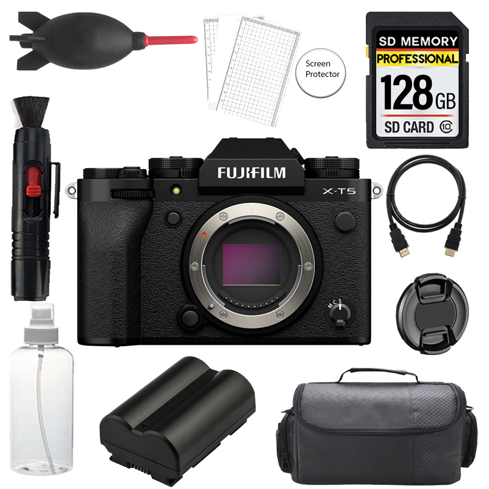 X-T5 Mirrorless Camera (Black) +128GB +Bag+ Screen Protector- Basic Kit *FREE SHIPPING*