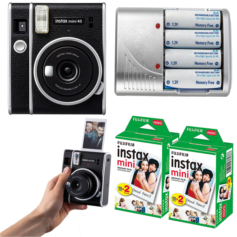 INSTAX MINI 40 Instant Film Camera + Battery + Mini Film Kit- 2 Pack *FREE SHIPPING*