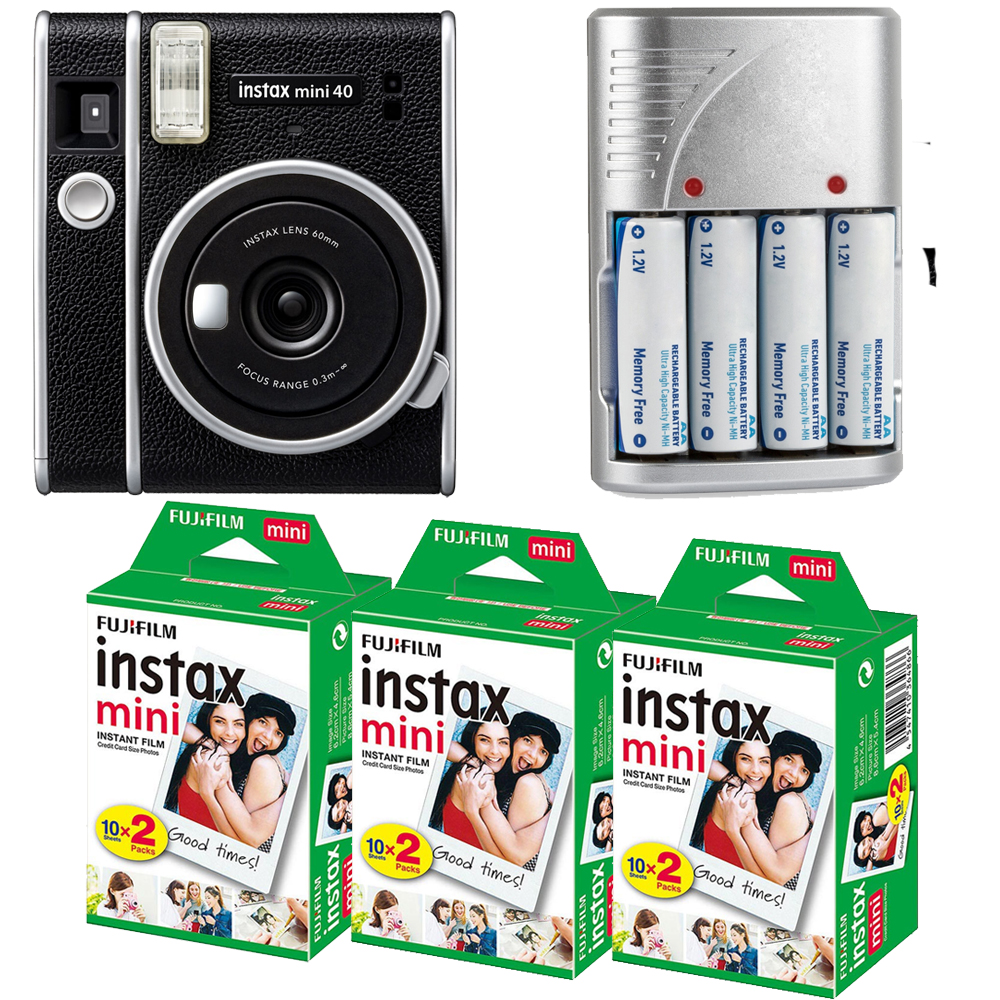 INSTAX MINI 40 Film Camera+ Battery +Mini Film Printer Kit-3 Pack *FREE SHIPPING*