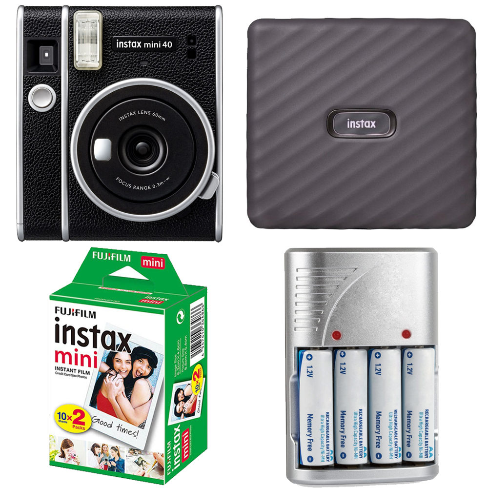 INSTAX MINI 40 Instant Film Camera+ Battery +  Mini Film  Printer Kit *FREE SHIPPING*