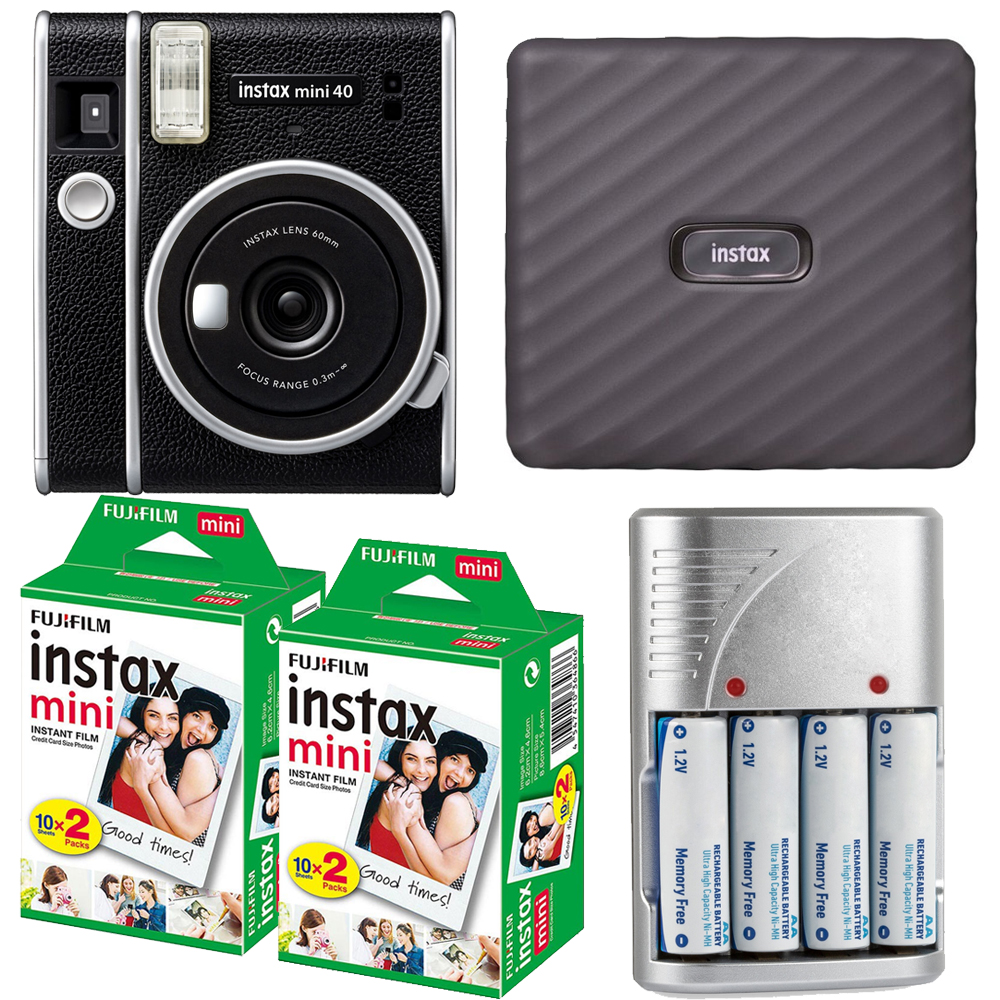 INSTAX MINI 40 Film Camera +Battery +Mini Film  Printer Kit -2 Pack *FREE SHIPPING*