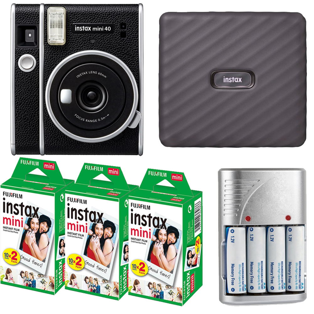 INSTAX MINI 40 Film Camera+ Battery +Mini Film  Printer Kit -3 Pack *FREE SHIPPING*