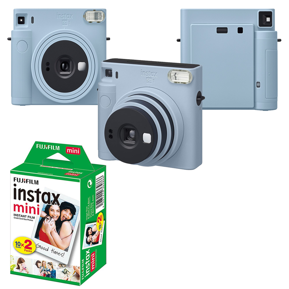 INSTAX SQUARE SQ1 Instant Film Camera (Glacier Blue) + Mini Film Kit *FREE SHIPPING*