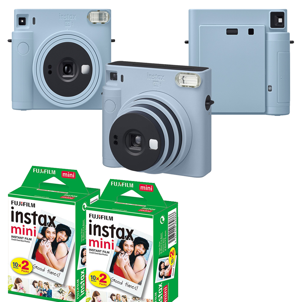 INSTAX SQUARE SQ1 Film Camera (Glacier Blue) + Mini Film Kit- 2 Pack *FREE SHIPPING*