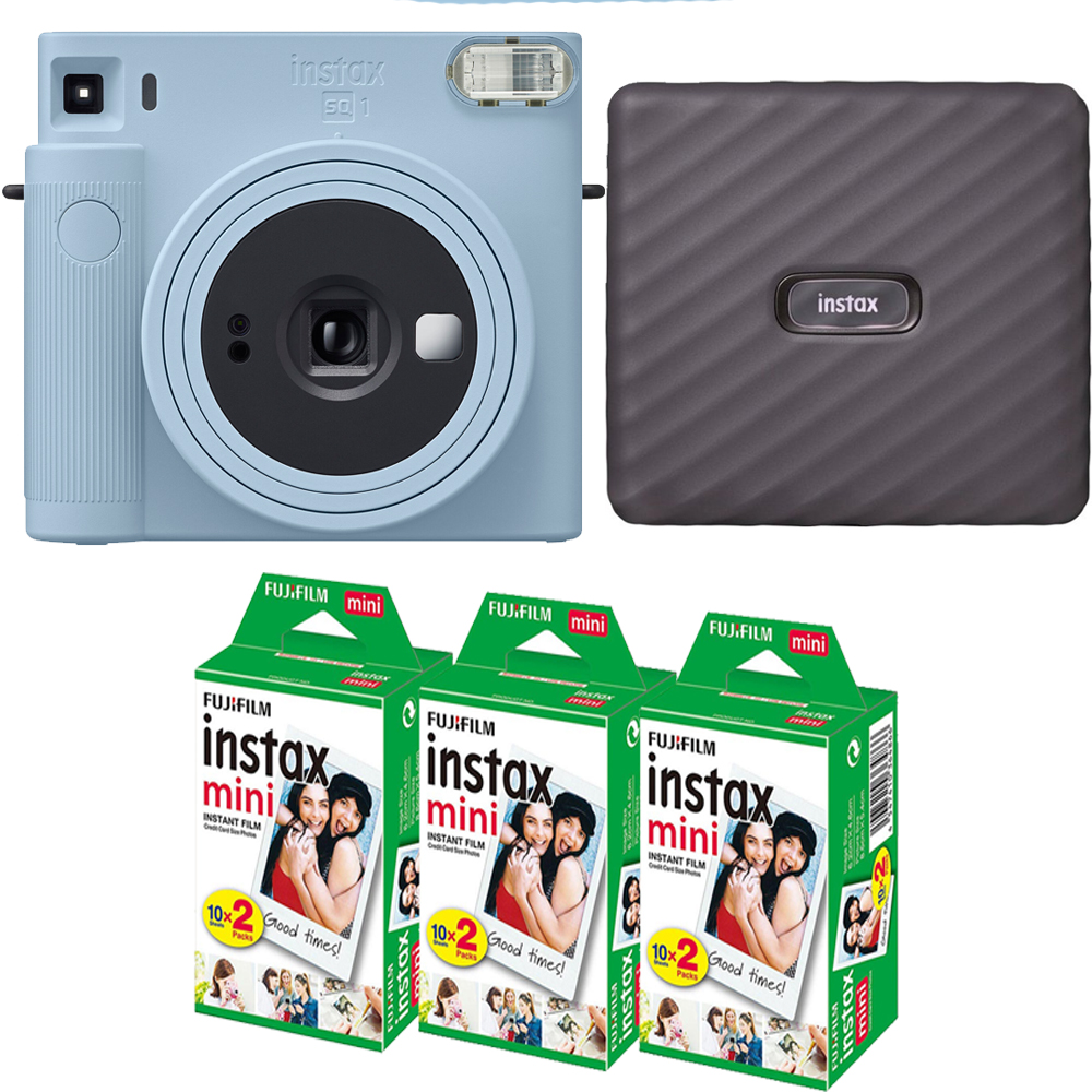 INSTAX SQUARE SQ1 Film Camera Blue + Mini Film Printer Kit - 3 Pack *FREE SHIPPING*