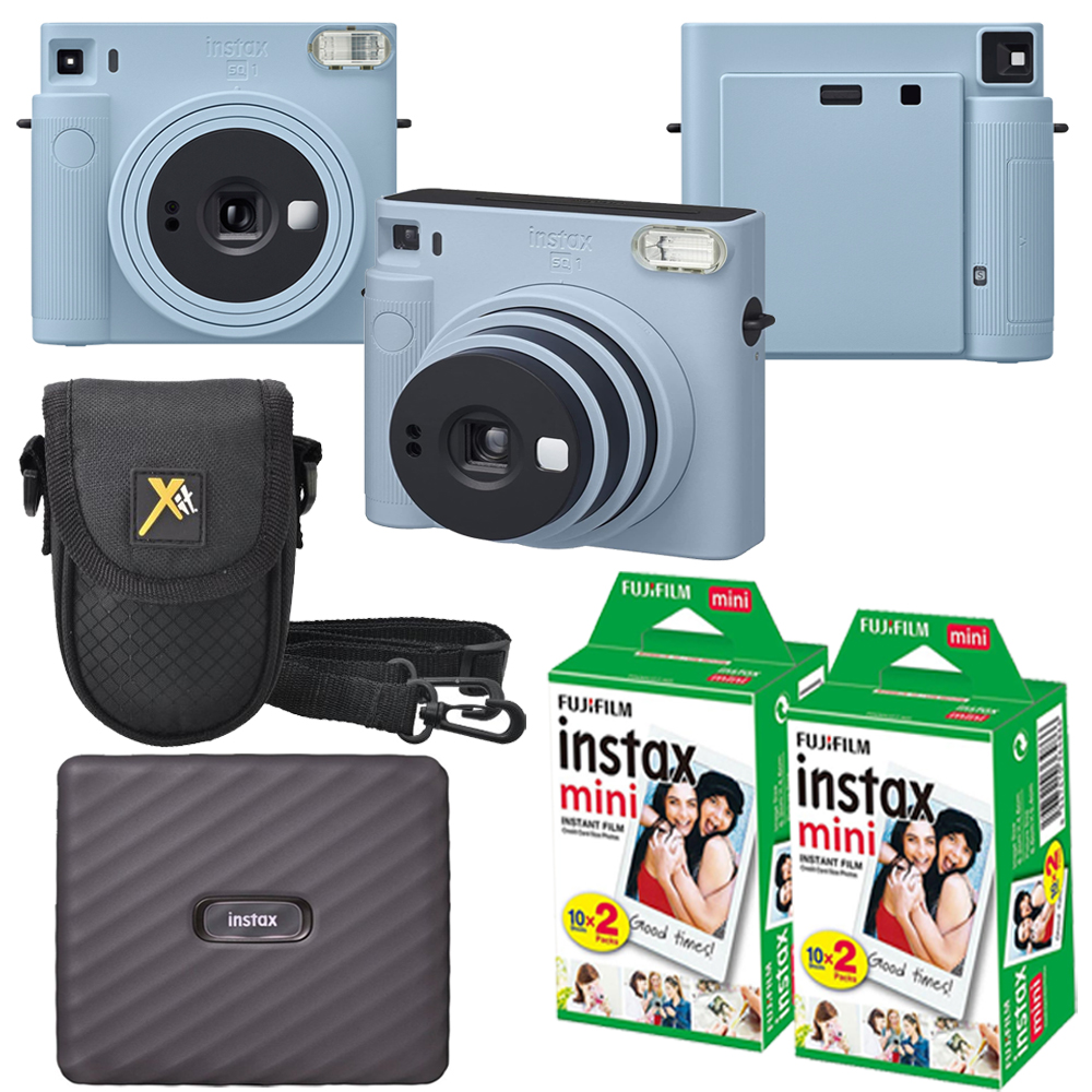 INSTAX SQUARE SQ1 Film Camera Blue +Case+Mini Film  Printer Kit -2 Pack *FREE SHIPPING*