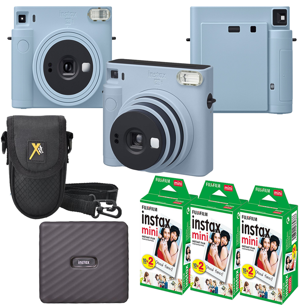 INSTAX SQUARE SQ1 Film Camera Blue+Case +Mini Film  Printer Kit -3 Pack *FREE SHIPPING*