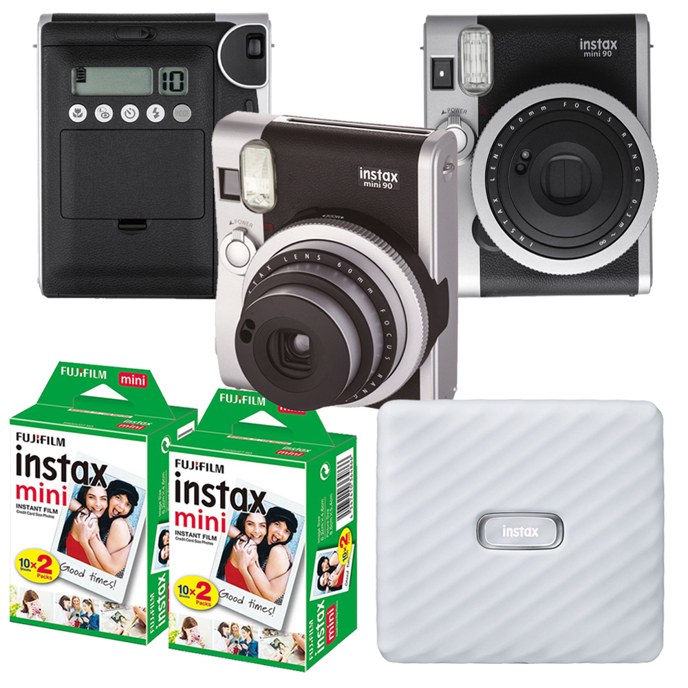 INSTAX Mini 90 Neo Instant Camera +Mini Film White Printer Kit -2 Pack *FREE SHIPPING*