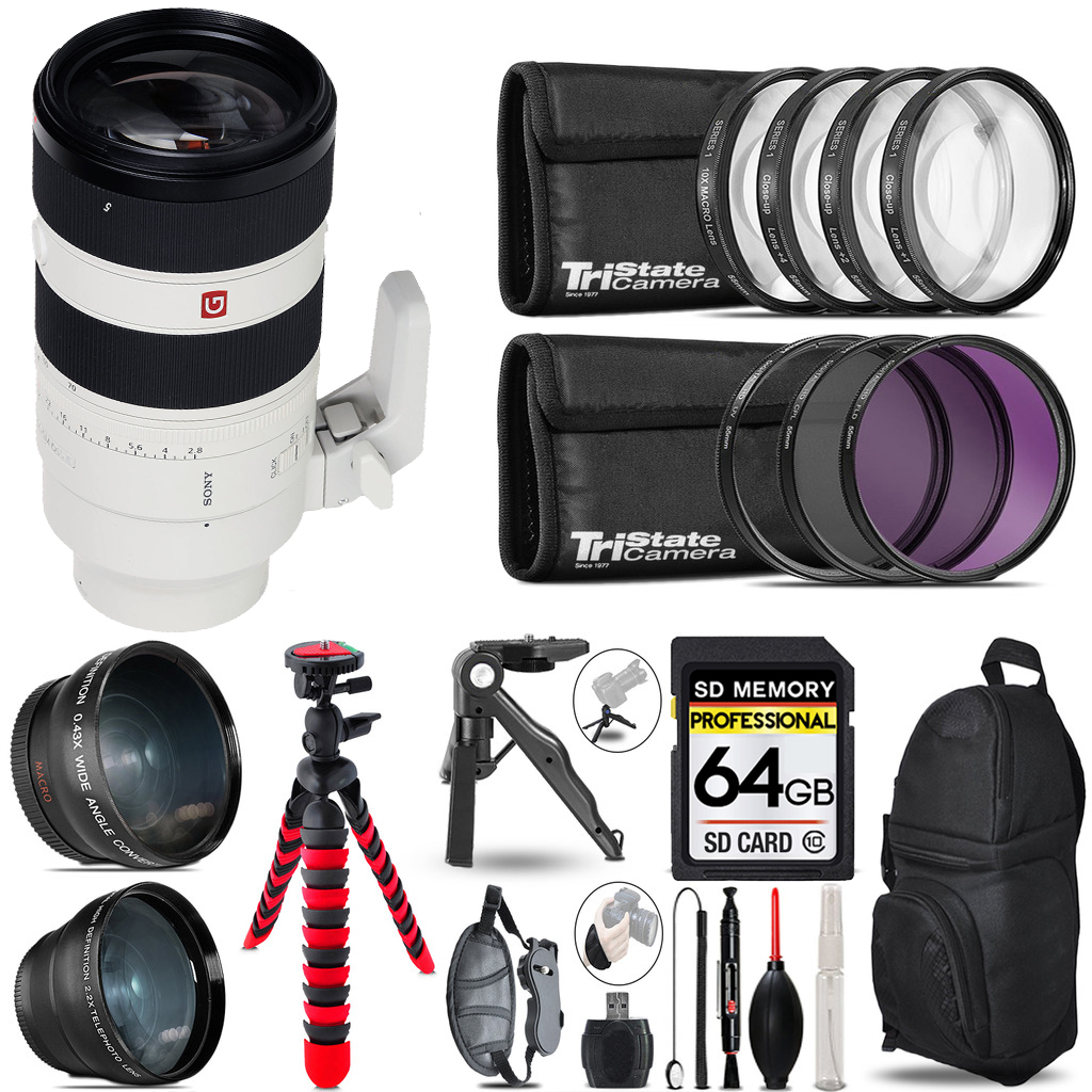 FE 70-200mm f/2.8 GM OSS II Lens- 3 Lens Kit + Tripod +Backpack -64GB Kit *FREE SHIPPING*
