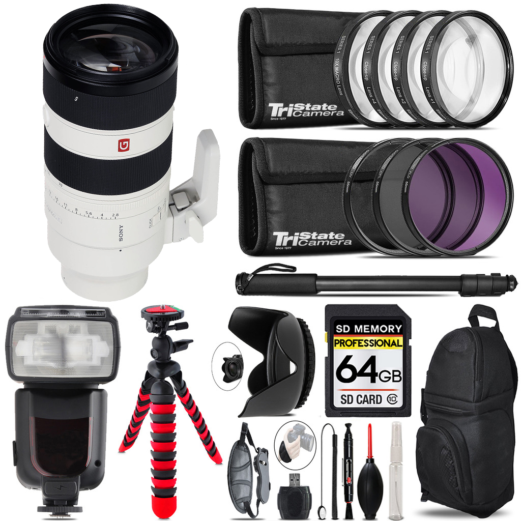 FE 70-200mm f/2.8 GM OSS II Lens + 7 Piece Filter & More - 64GB Kit *FREE SHIPPING*