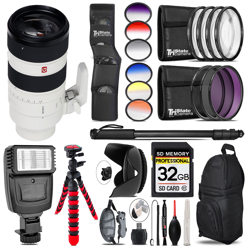 FE 70-200mm f/2.8 GM OSS II Lens + Flash + Color Filter Set -32GB Kit Kit *FREE SHIPPING*