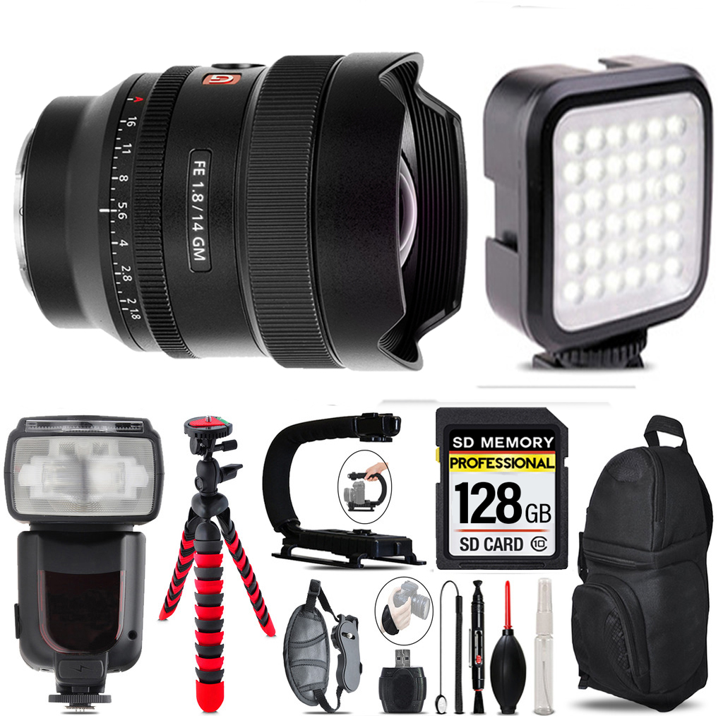 FE 14mm f/1.8 GM Lens + LED Light -128GB Kit Bundle *FREE SHIPPING*