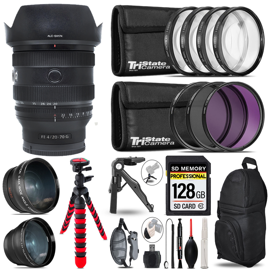 FE 20-70mm f/4 G Lens for E -3 Lens Kit +Tripod +Backpack - 128GB Kit *FREE SHIPPING*