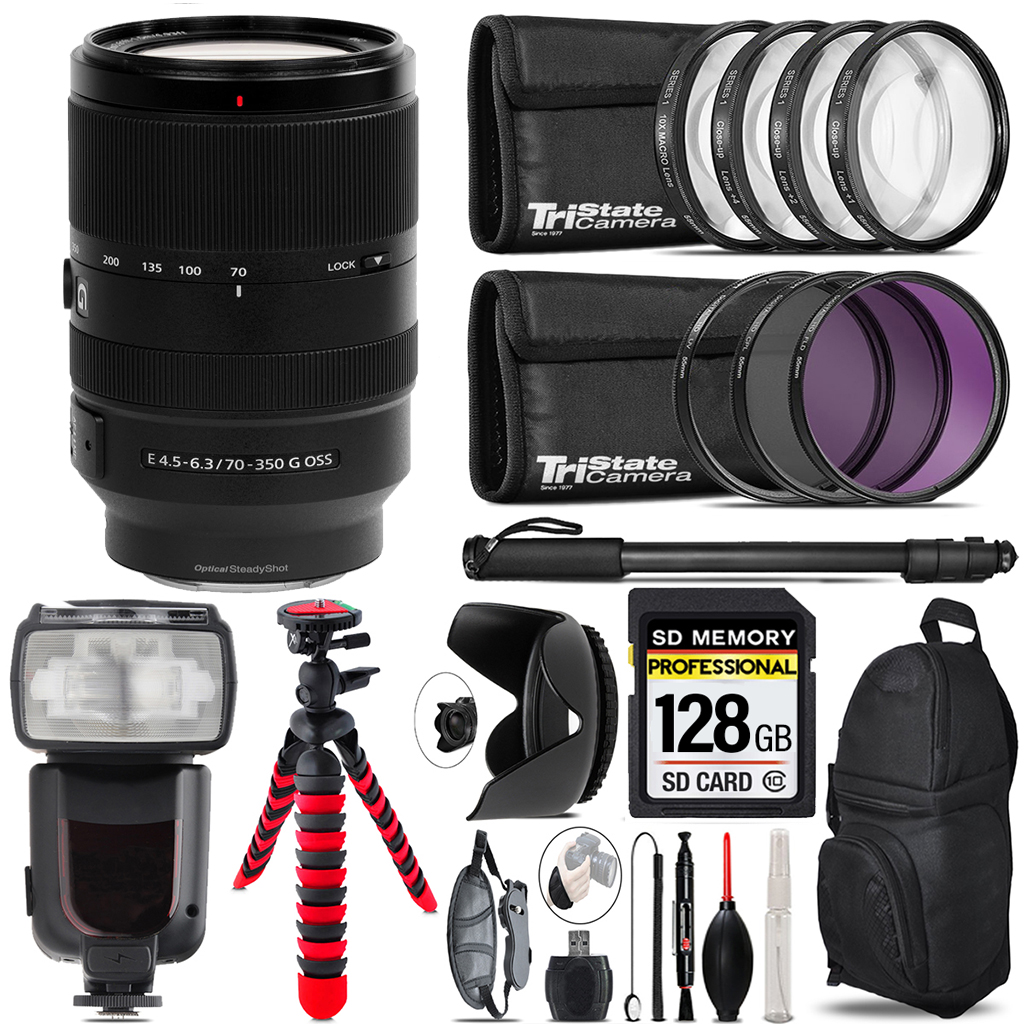 E 70-350 F/4.5-6.3 G OSS Lens +7 Piece Filter & More-128GB Accessory Kit *FREE SHIPPING*