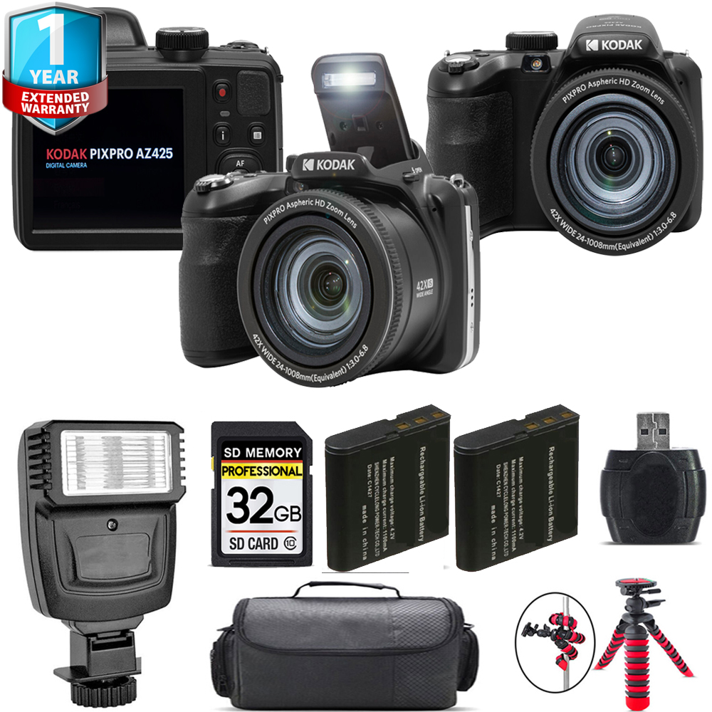 PIXPRO AZ425 Digital Camera (Black) + Extra Battery +1 Yr Warranty + 32GB *FREE SHIPPING*