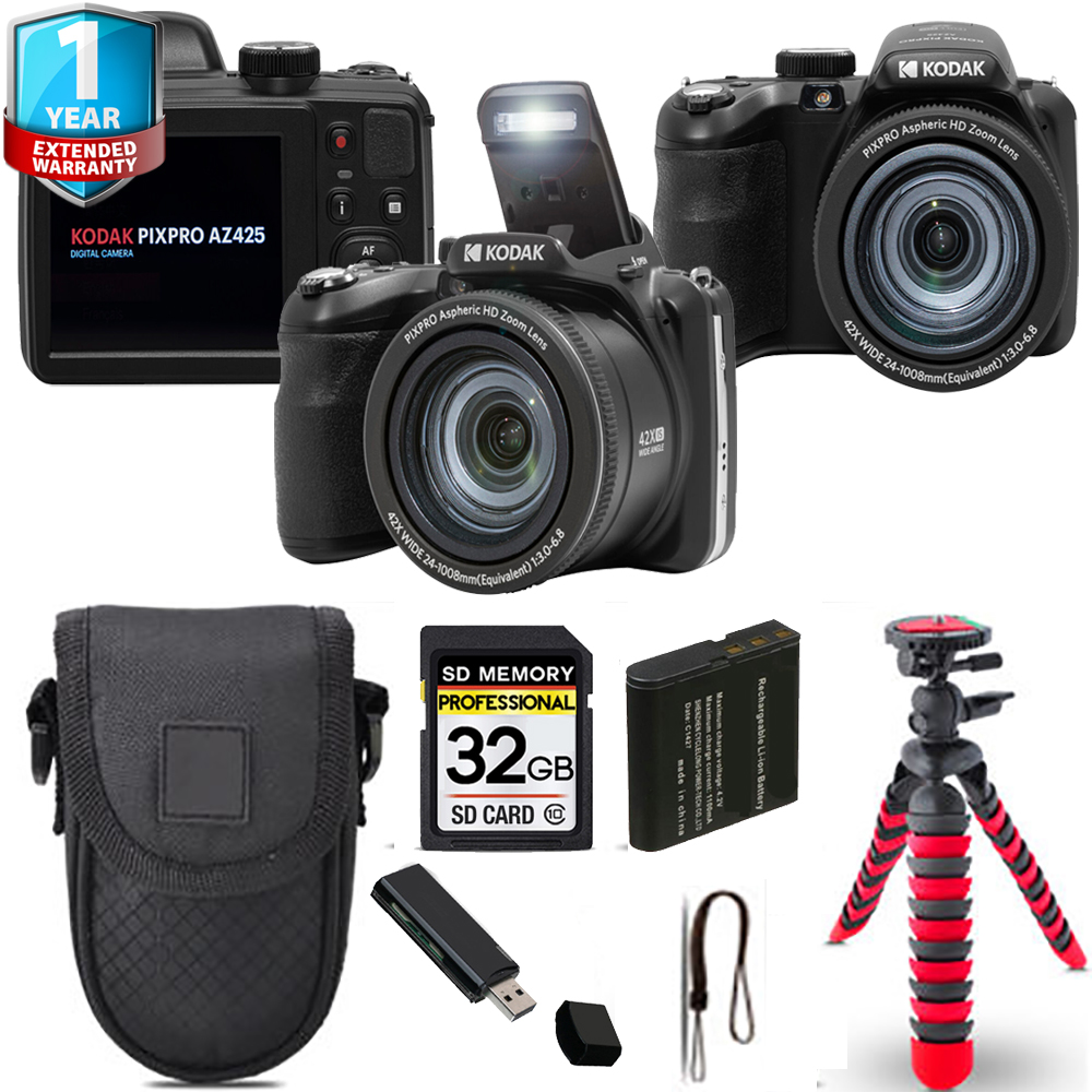 PIXPRO AZ425 Digital Camera (Black) + Tripod + Case+ 1 Yr Warranty *FREE SHIPPING*