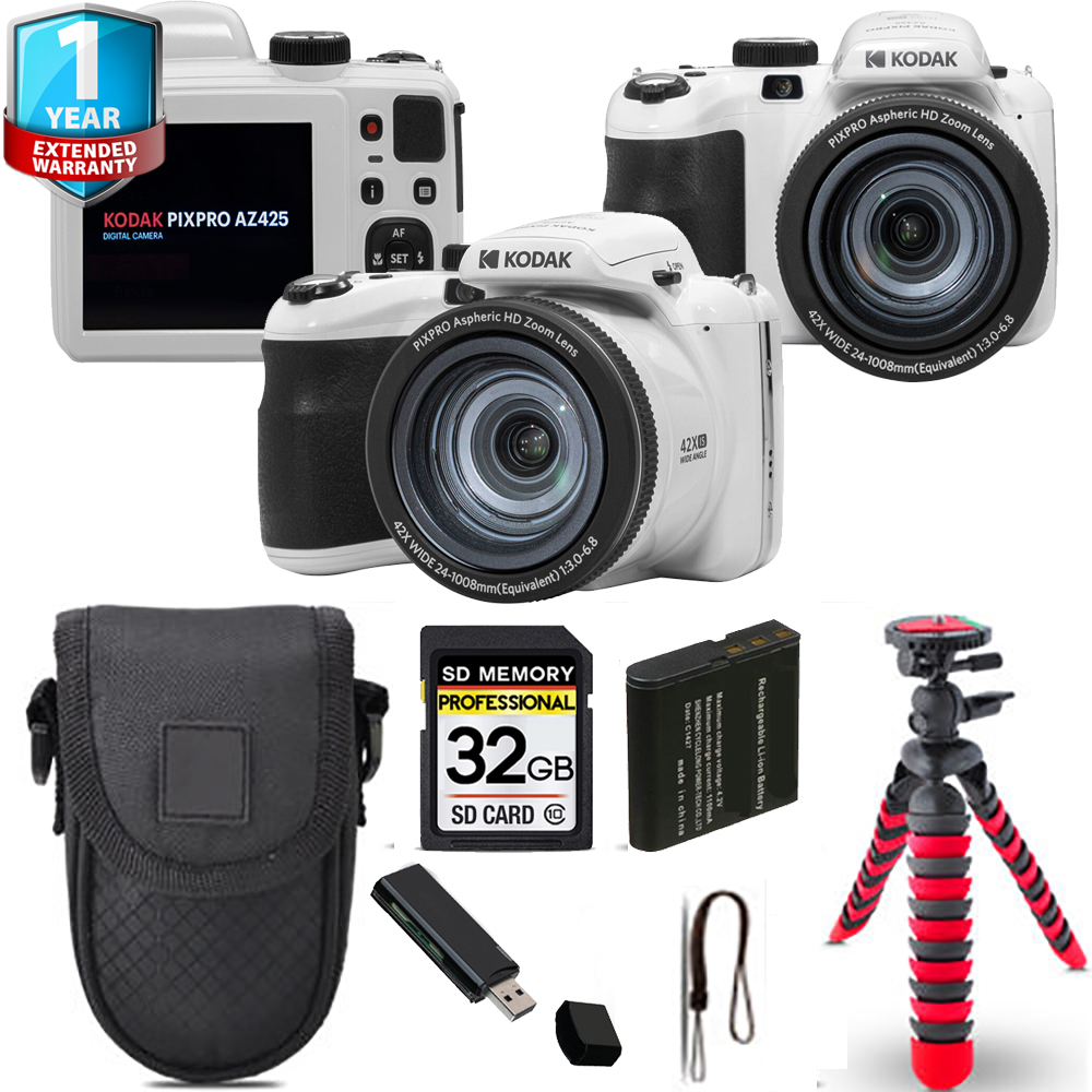 PIXPRO AZ425 Digital Camera (White) + Tripod + Case+ 1 Yr Warranty *FREE SHIPPING*