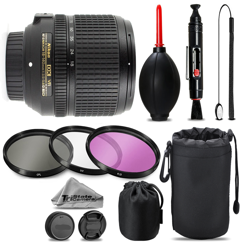 AF-S 18-140mm ED VR Lens + UV + FLD + CPL + Blower Brush + Lens Pen *FREE SHIPPING*