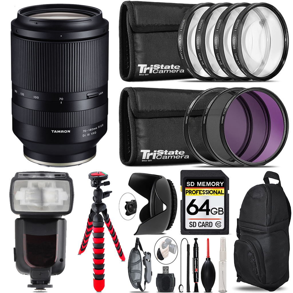70-180mm f/2.8 Di III VXD Lens for Sony +7 Piece Filter & More -64GB Kit *FREE SHIPPING*