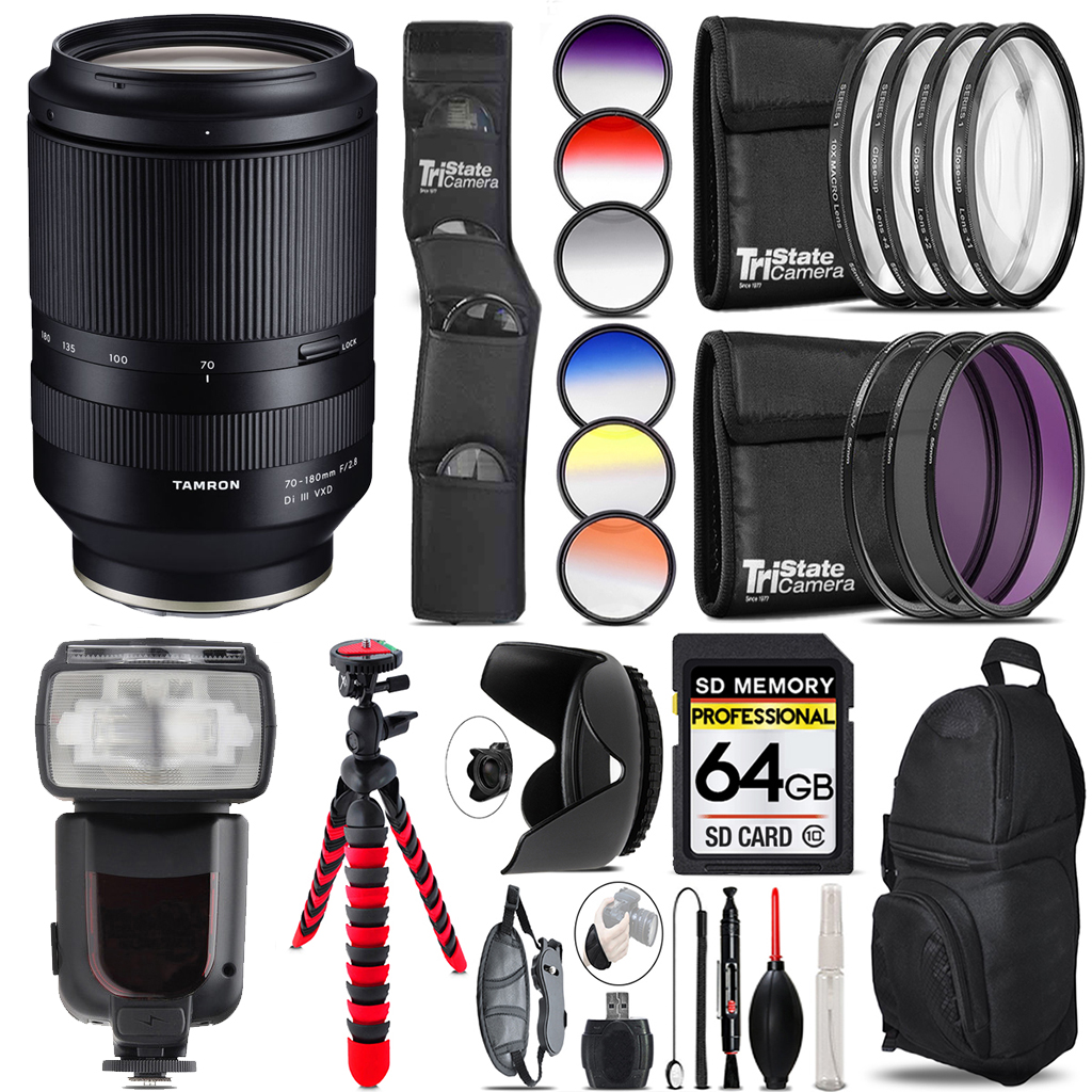 70-180mm f/2.8 Di III VXD Lens for Sony +13 Piece Filter & More-64GB Kit *FREE SHIPPING*