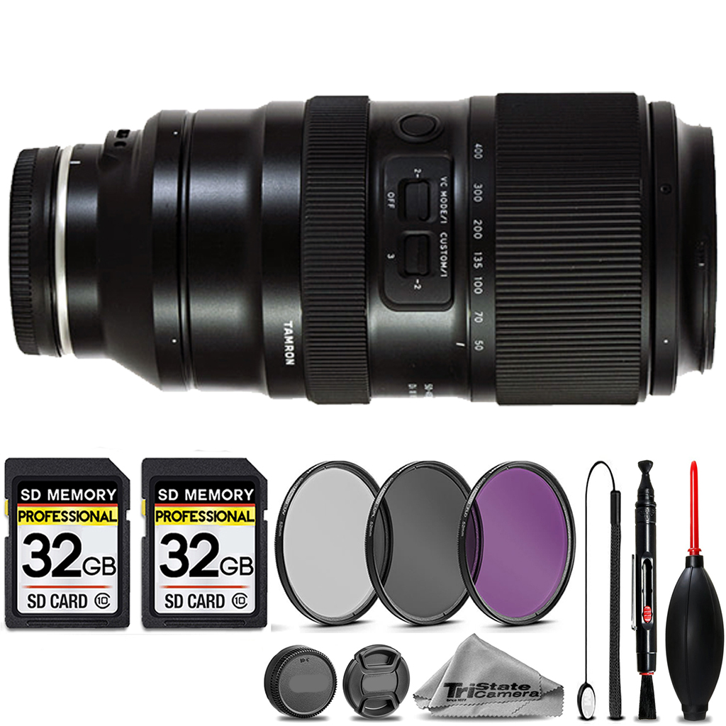 50-400mm f/4.5-6.3 Di III VC Lens for Sony+3PC FILTER+64GB STORAGE KIT *FREE SHIPPING*