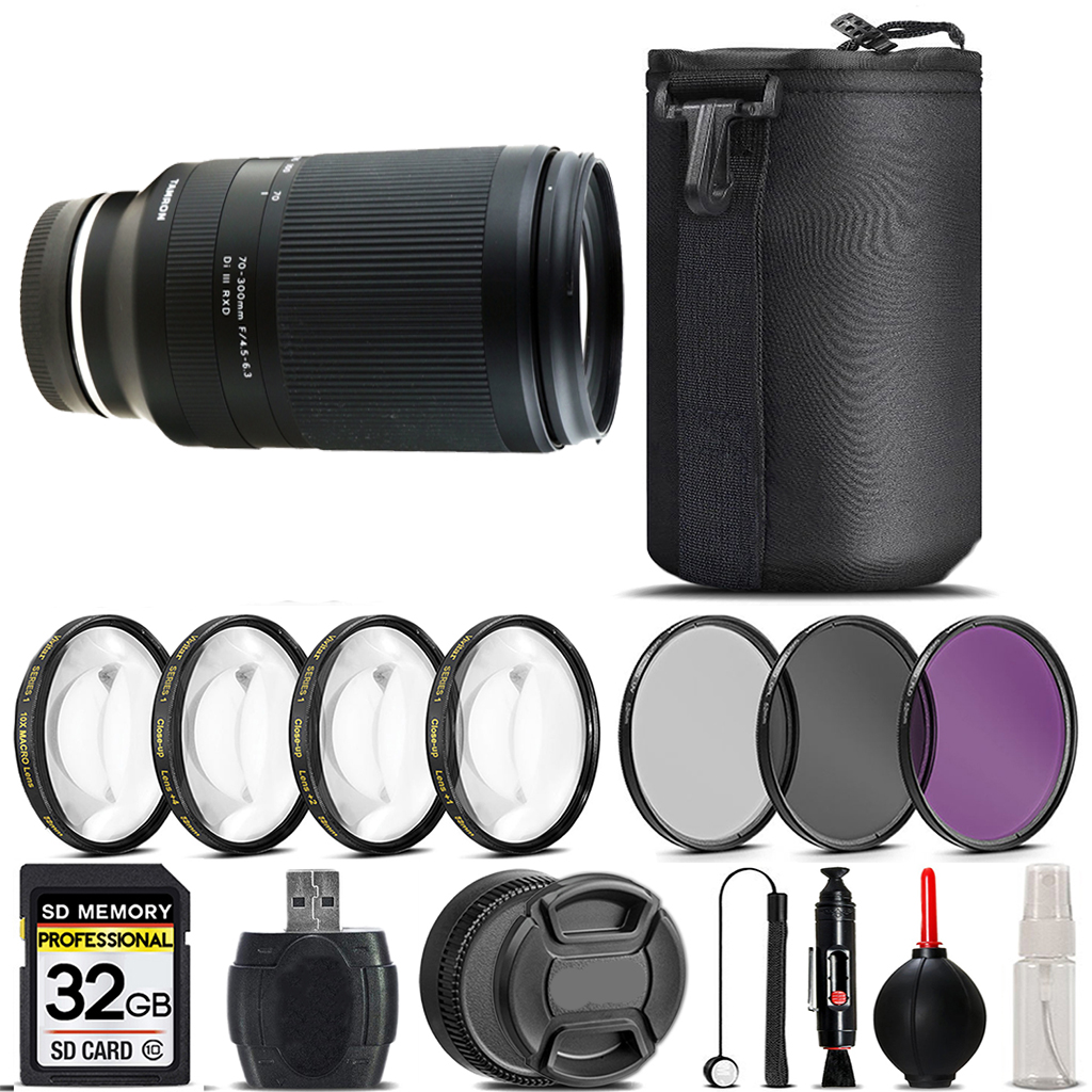 70-300mm f/4.5-6.3 Di III RXD Lens (Z) +4PC Macro Kit+3 Piece Filter-32GB *FREE SHIPPING*