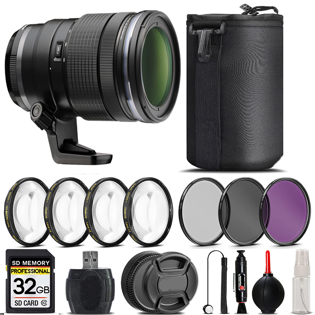 M.Zuiko 40-150mm f/2.8 Lens +4PC Macro Kit +UV, CPL, FLD Filter -32GB *FREE SHIPPING*