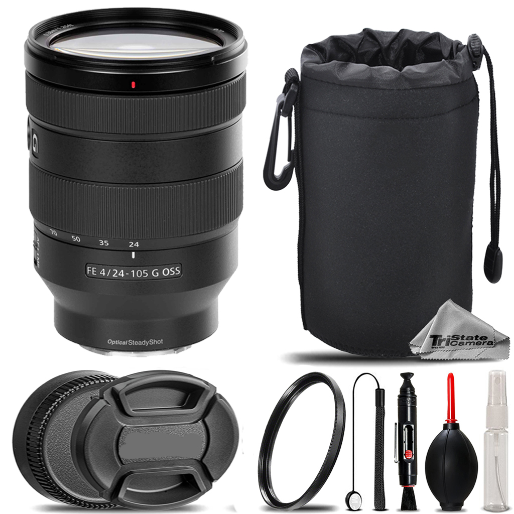 FE 24-105mm f/4 G OSS Lens+ UV Filter+ + Hood +Lens Pouch- Basic Kit *FREE SHIPPING*