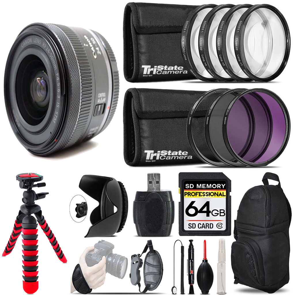 RF 24-50 f4.5-6.3 IS STM Lens +Macro Filter Kit & More -64GB Accessory Kit *FREE SHIPPING*