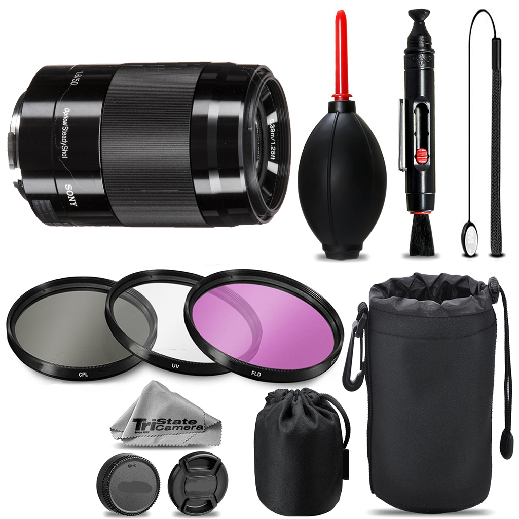 E 50mm f/1.8 OSS Lens (Black) + UV + FLD + CPL + Blower Brush +Lens Pen *FREE SHIPPING*