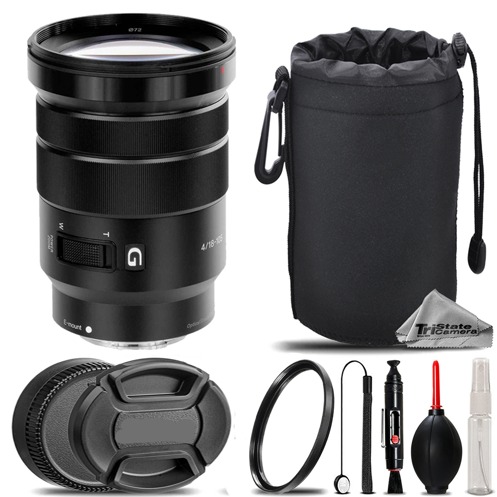 E PZ 18-105mm f/4 G OSS Lens + UV Filter+ +Hood +Lens Pouch- Basic Kit *FREE SHIPPING*
