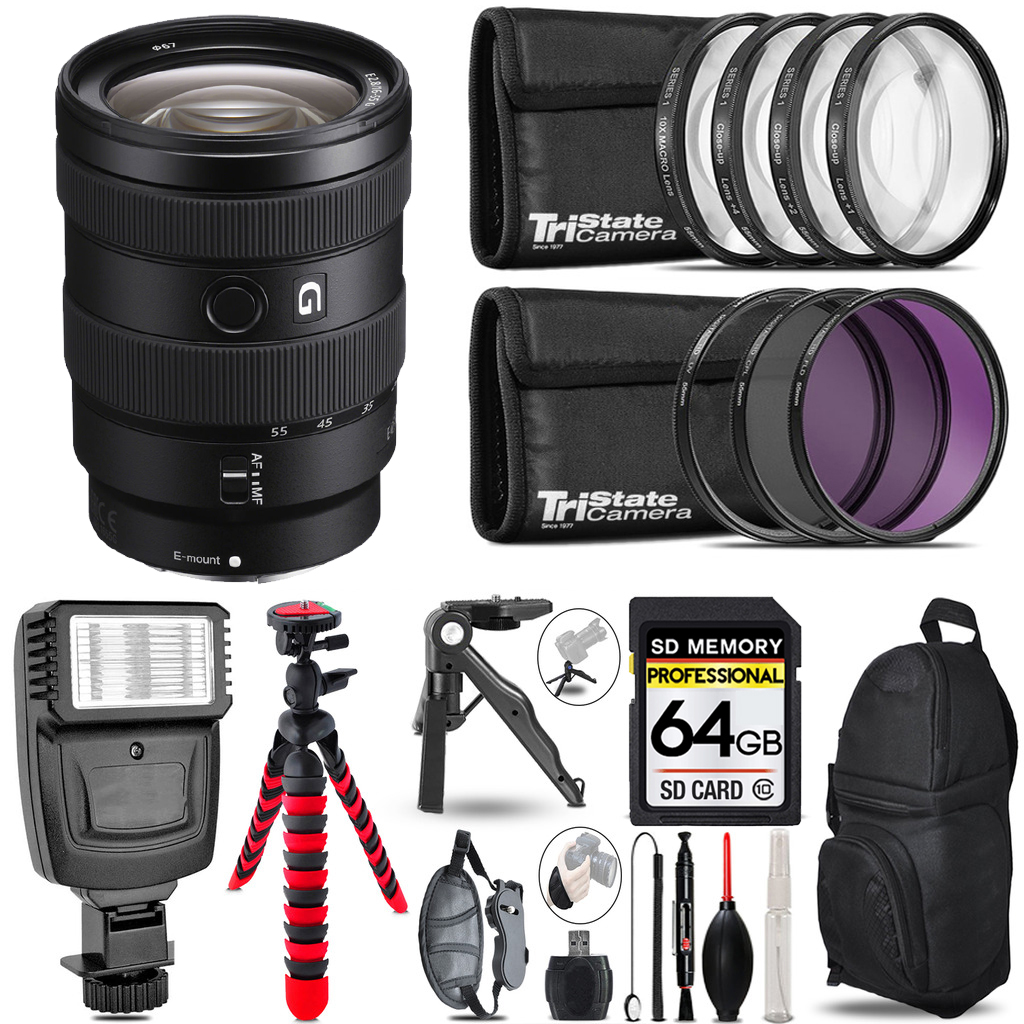 E 16-55mm f/2.8 G Lens + Flash + MACRO, UV-CPL-FLD - 64GB Kit *FREE SHIPPING*