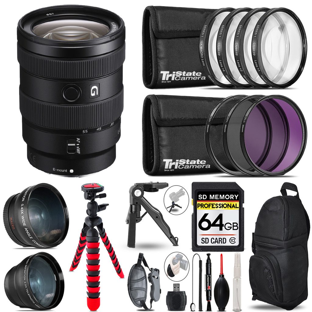 E 16-55mm f/2.8 G Lens - 3 Lens Kit + Tripod +Backpack -64GB Kit *FREE SHIPPING*