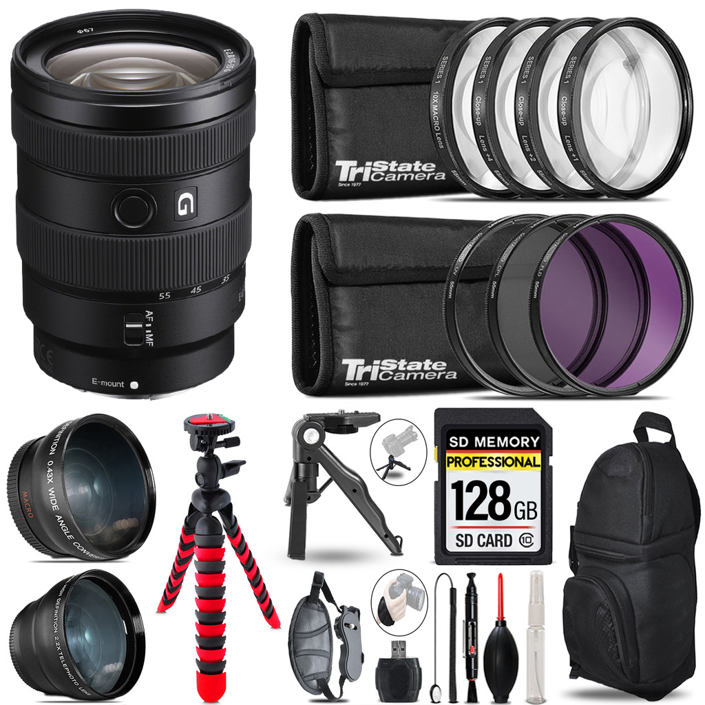 E 16-55mm f/2.8 G Lens -3 Lens Kit +Tripod +Backpack - 128GB Kit *FREE SHIPPING*