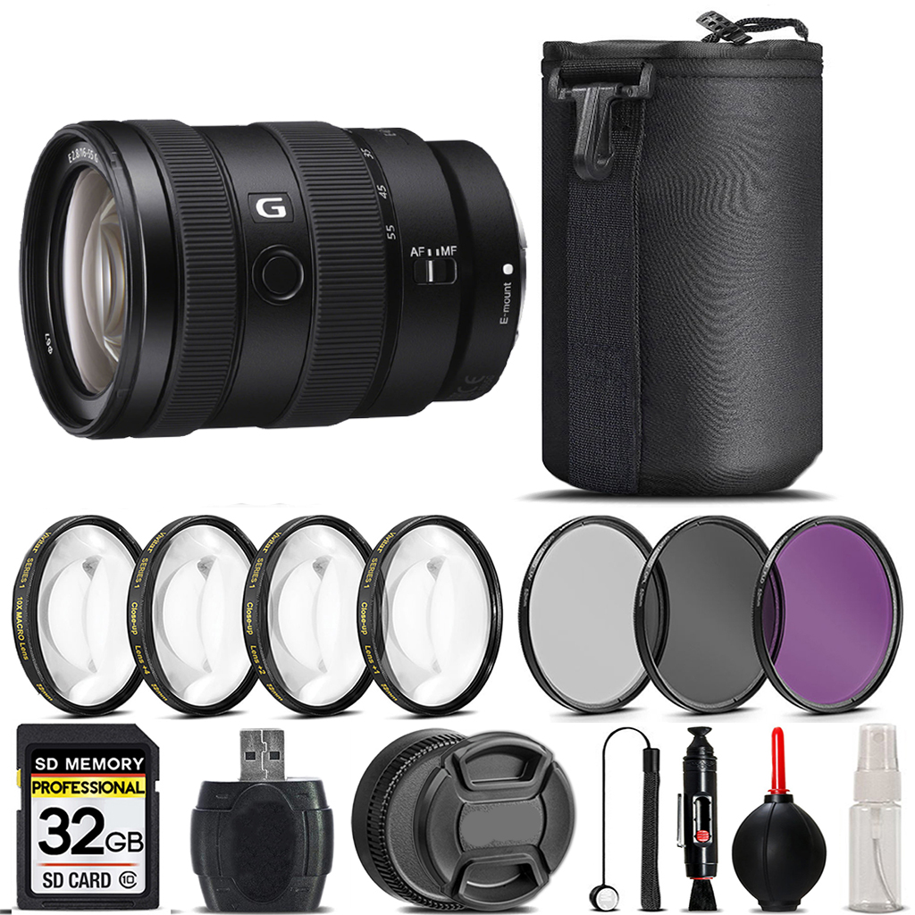 E 16-55mm f/2.8 G Lens +4PC Macro Kit +UV, CPL, FLD Filter -32GB *FREE SHIPPING*