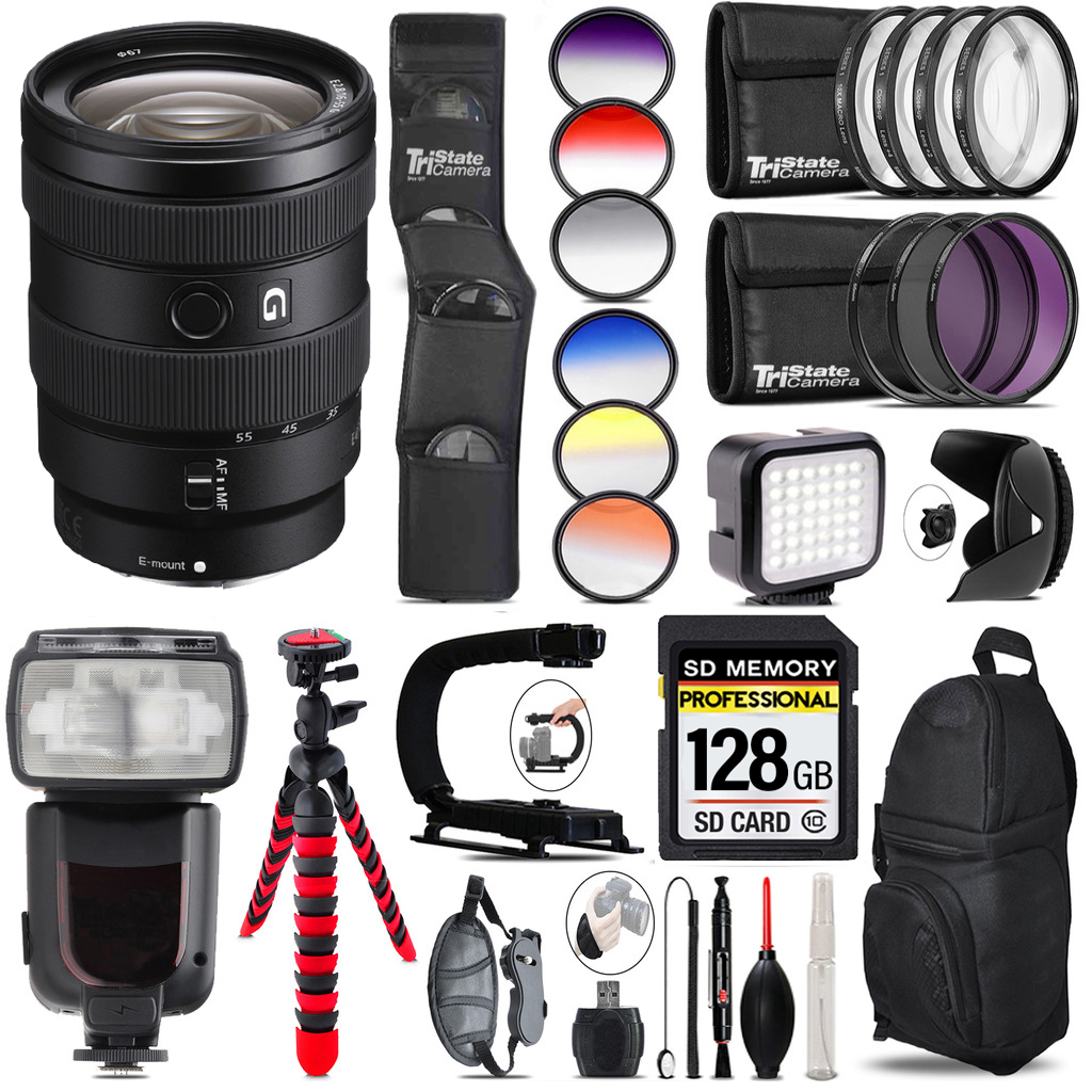 E 16-55mm f/2.8 G Lens + LED Light -128GB Kit Bundle *FREE SHIPPING*