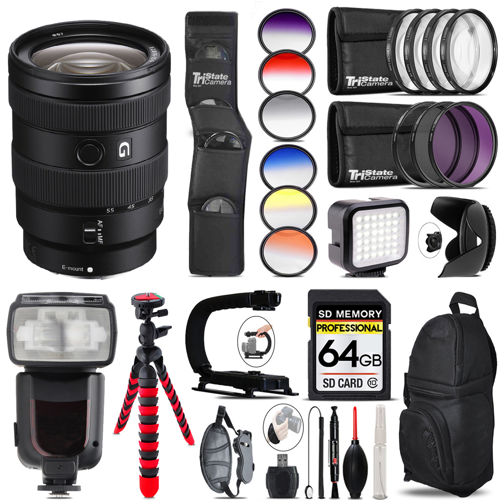 E 16-55mm f/2.8 G Lens + LED Light -64GB Kit Bundle *FREE SHIPPING*