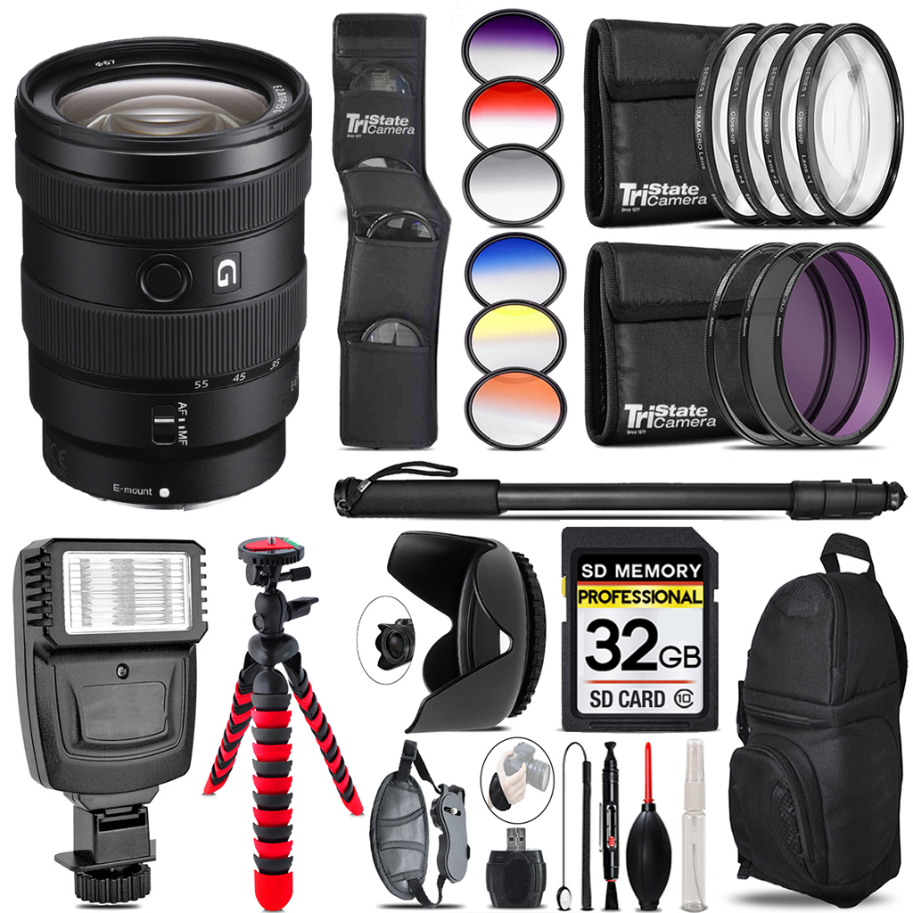 E 16-55mm f/2.8 G Lens + Flash + Color Filter Set -32GB Kit Kit *FREE SHIPPING*