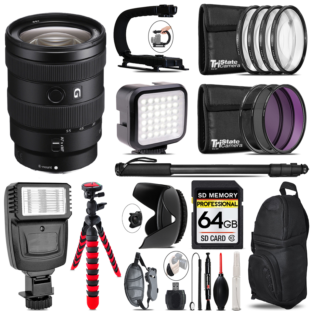 E 16-55mm f/2.8 G Lens - Video Kit + Flash - 64GB Kit Bundle *FREE SHIPPING*
