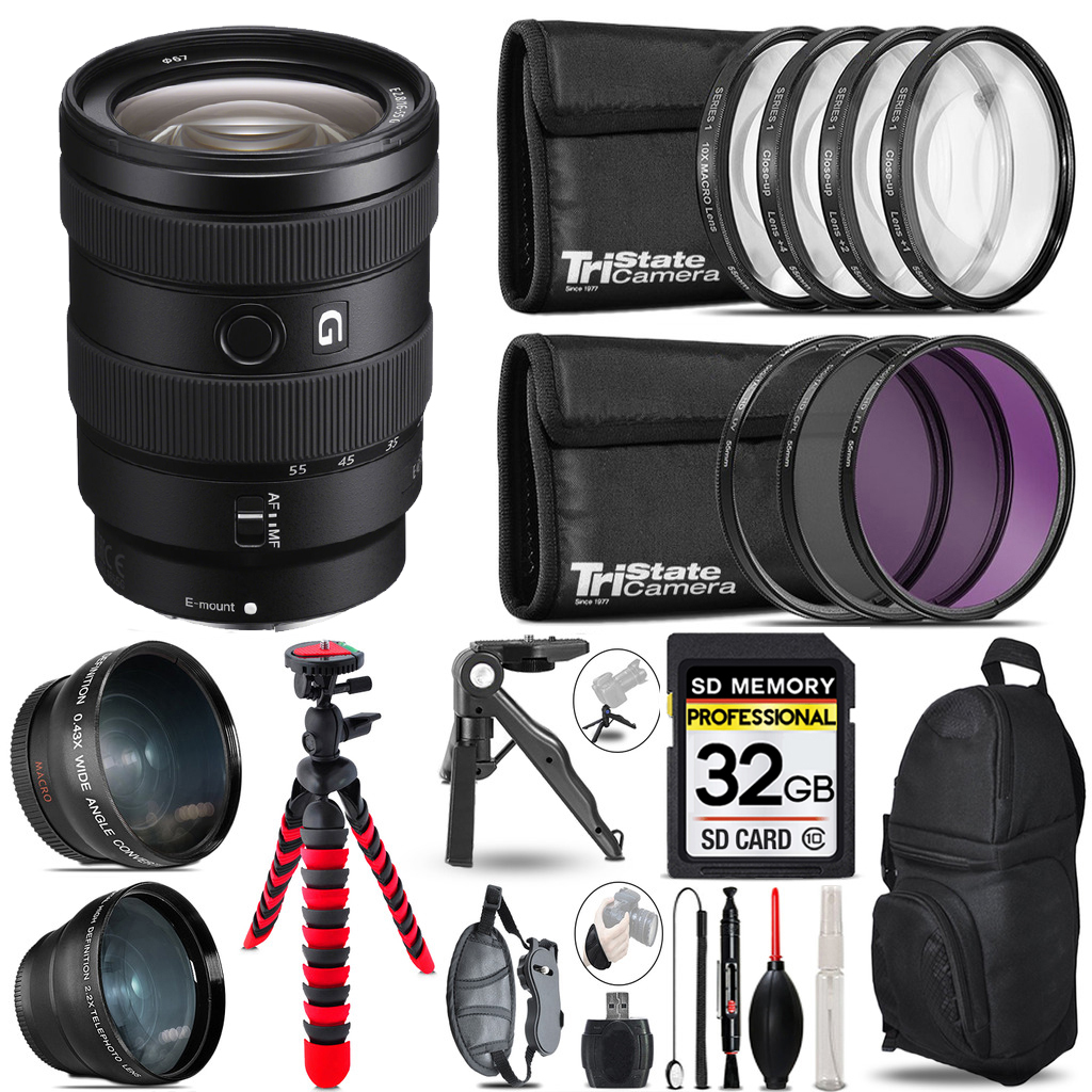 E 16-55mm f/2.8 G Lens - 3 Lens Kit +Tripod +Backpack - 32GB Kit *FREE SHIPPING*