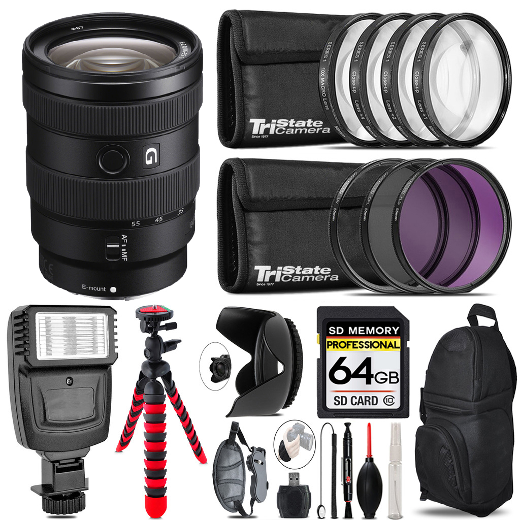 E 16-55mm f/2.8 G Lens + Flash + Tripod & More - 64GB Kit Kit *FREE SHIPPING*