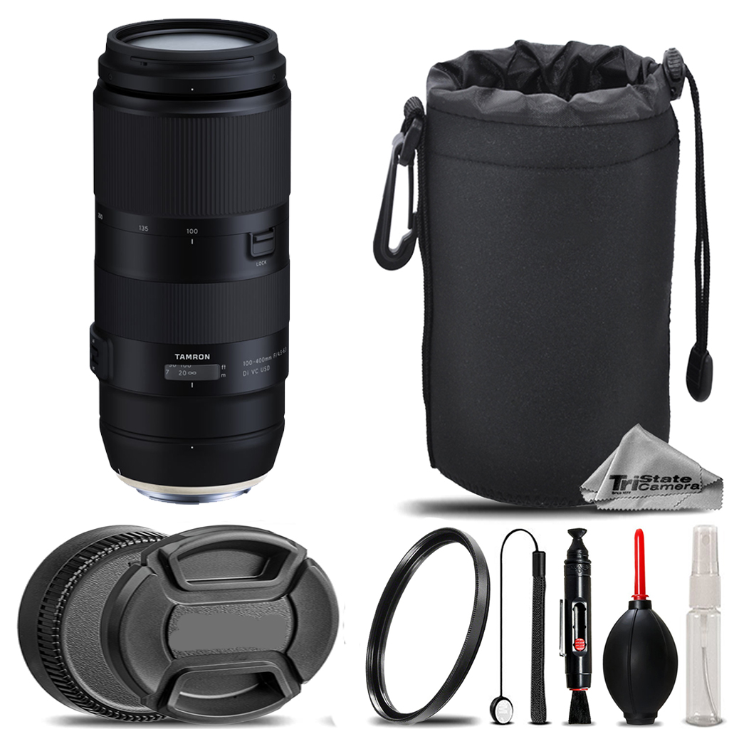 100-400mm f/4.5-6.3 Di USD Lens for EF +UV Filter+ Hood +Lens Pouch-Kit *FREE SHIPPING*