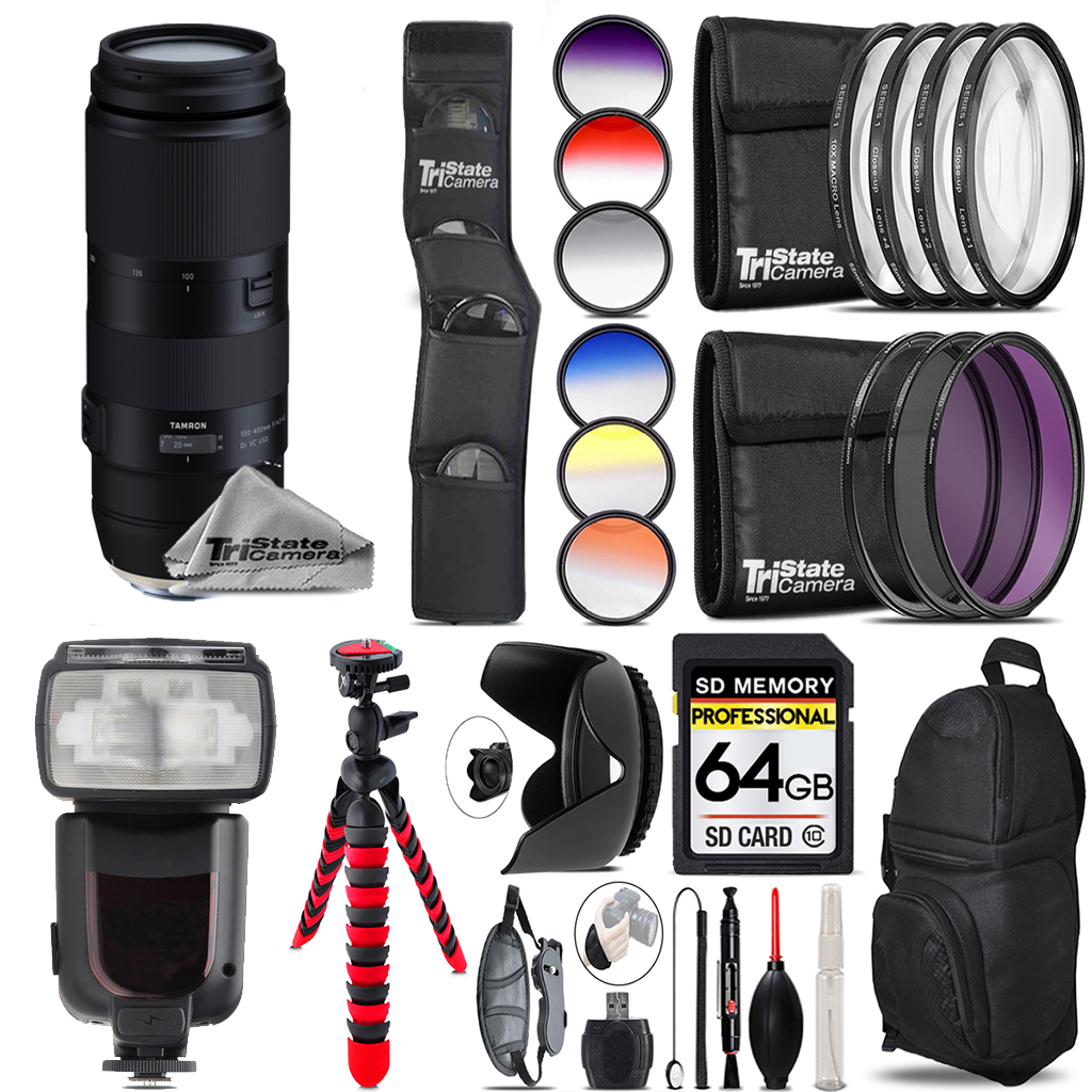 100-400mm f/4.5-6.3 Di USD Lens for EF +13 Piece Filter & More-64GB Kit *FREE SHIPPING*