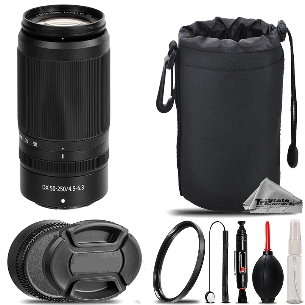 NIKKOR Z DX 50-250mm f/4.5-6.3 VR Lens+UV Filter+ Hood +Lens Pouch-Kit *FREE SHIPPING*