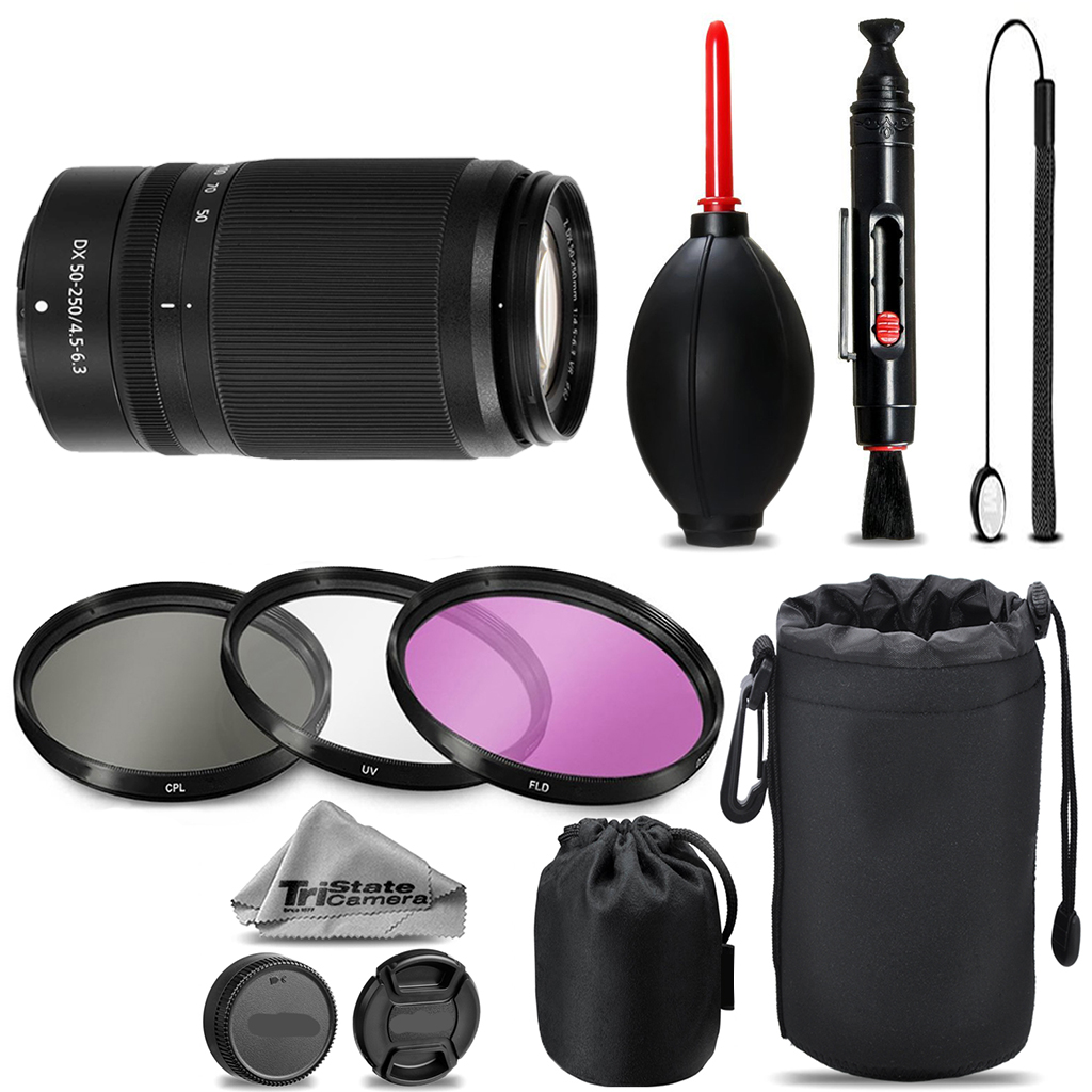 NIKKOR Z DX 50-250mm f/4.5-6.3 VR Lens +UV+FLD+CPL+Blower Brush- Kit *FREE SHIPPING*