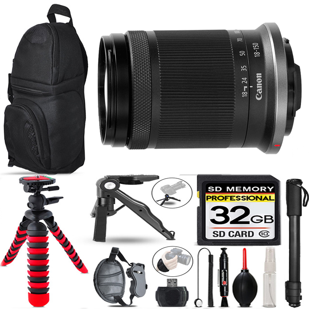 RF-S 18-150mm f/3.5-6.3  STM Lens  + Tripod +Backpack-32GB Special Bundle *FREE SHIPPING*