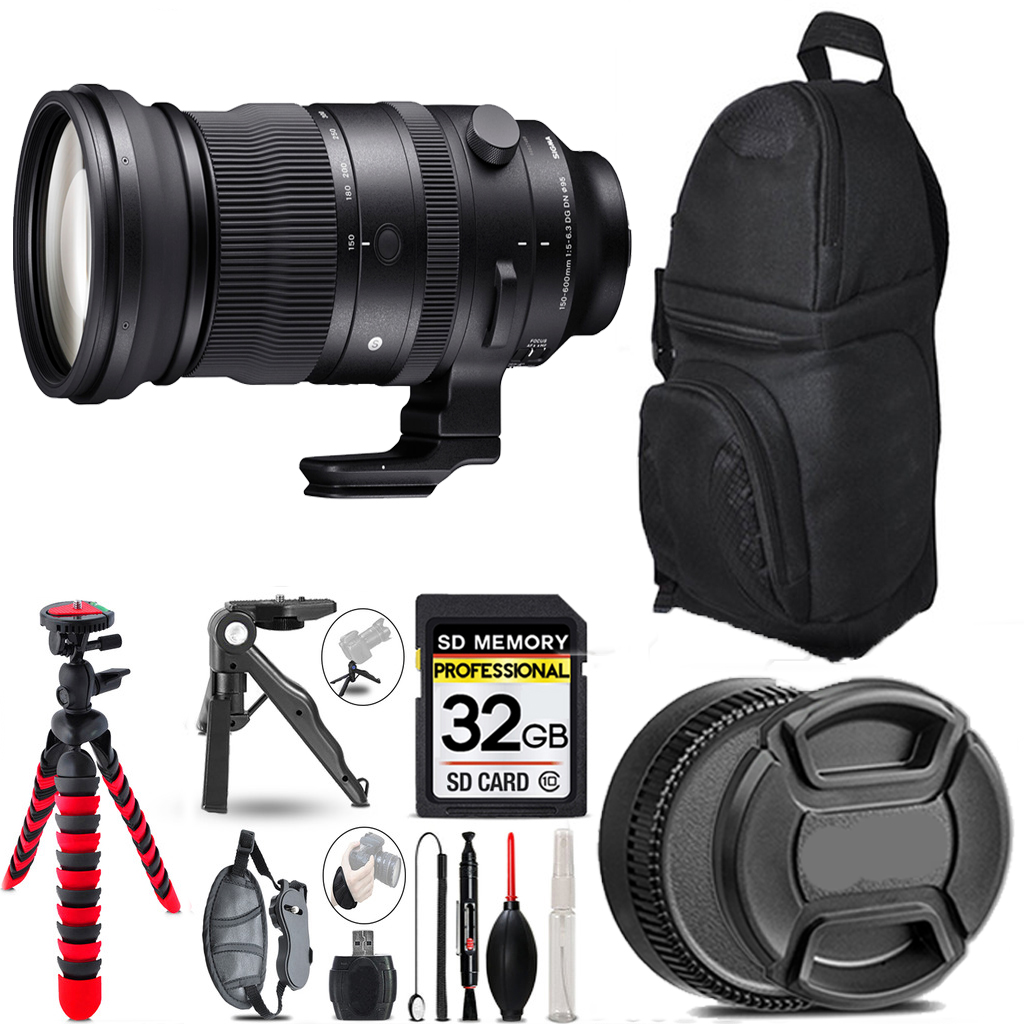 150-600mm f/5-6.3 DG DN OS Lens Sony- 3 Lenses+Tripod+Backpack - 32GB *FREE SHIPPING*