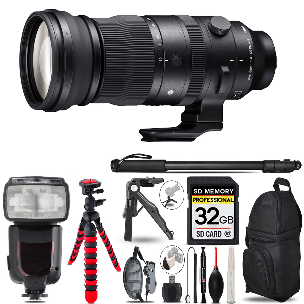 150-600mm f/5-6.3 DG DN OS Sports Lens Sony-3 Lenses+Monopod -32GB Kit *FREE SHIPPING*
