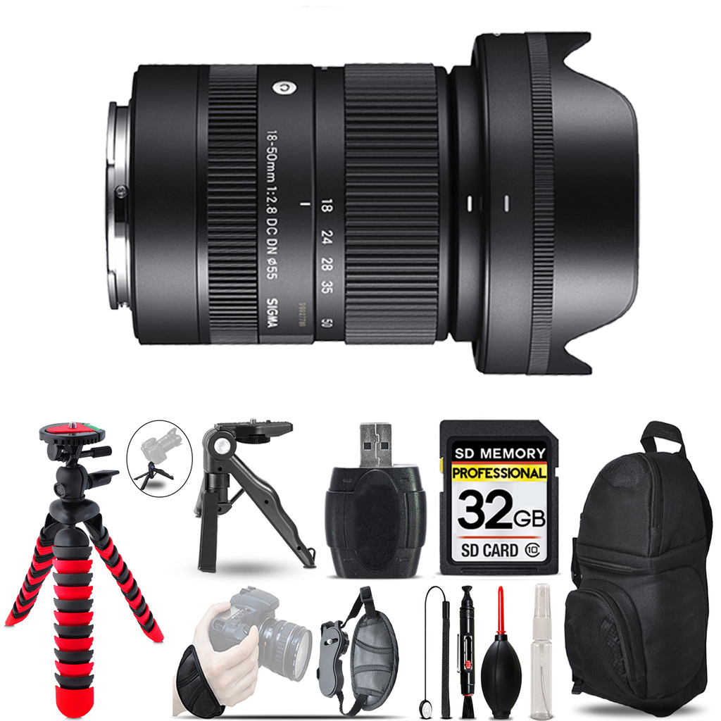 18-50mm f/2.8 DC DN Lens for Sony E  - 32GB Accessory Kit *FREE SHIPPING*